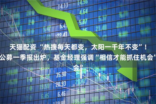 天猫配资 “热搜每天都变，太阳一千年不变”！公募一季报出炉，基金经理强调“相信才能抓住机会”