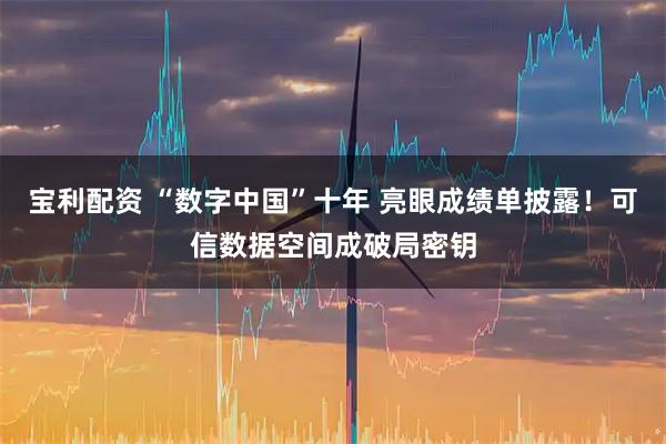 宝利配资 “数字中国”十年 亮眼成绩单披露！可信数据空间成破局密钥